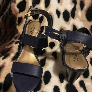 Navy blue sandals